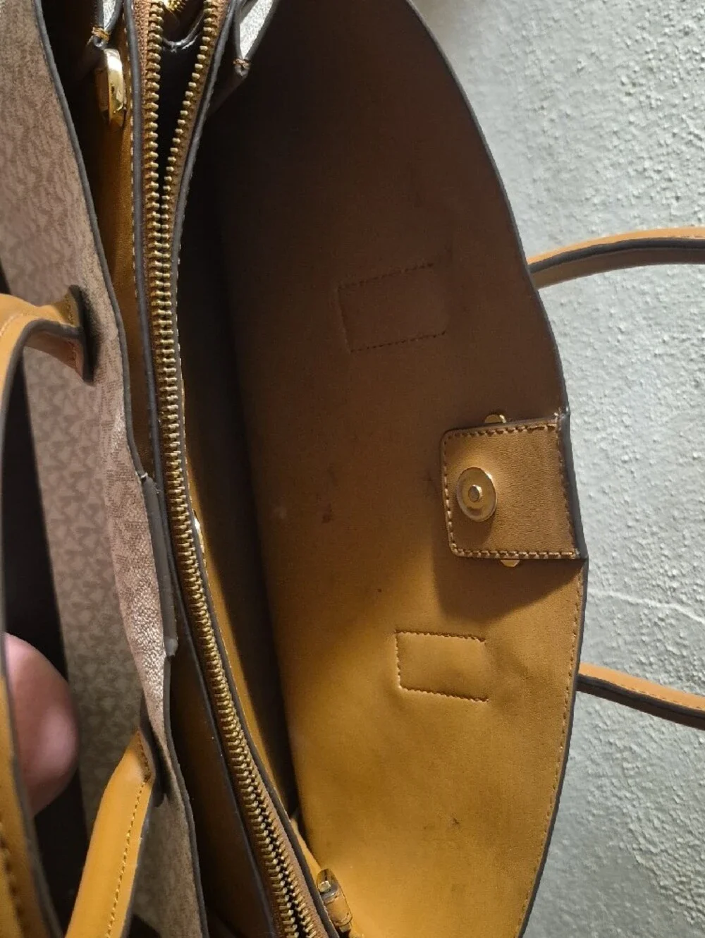 Michael Kors Cream and Tan Signature Tote